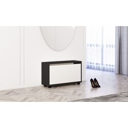 Tumba pentru incaltaminte Mobildor Leo 60x27x47cm (Anthracite/White)