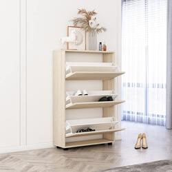 Tumba pentru incaltaminte Mobildor Leo 80x27x125cm (Sonoma) Thumb