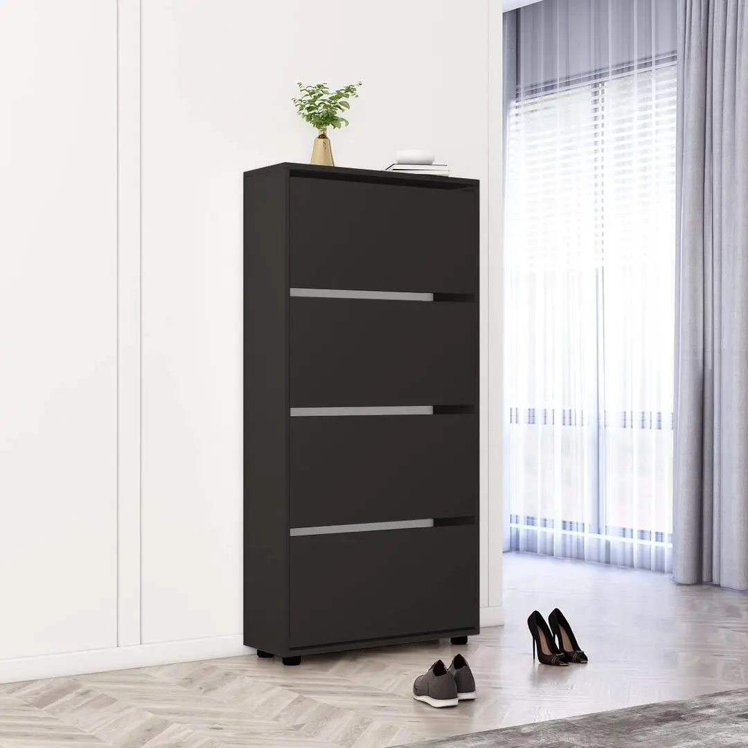 Tumba pentru incaltaminte Mobildor Leo 80x27x164cm (Anthracite)