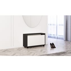 Тумба для обуви Mobildor Leo 80x27x47cm (Anthracite/White)
