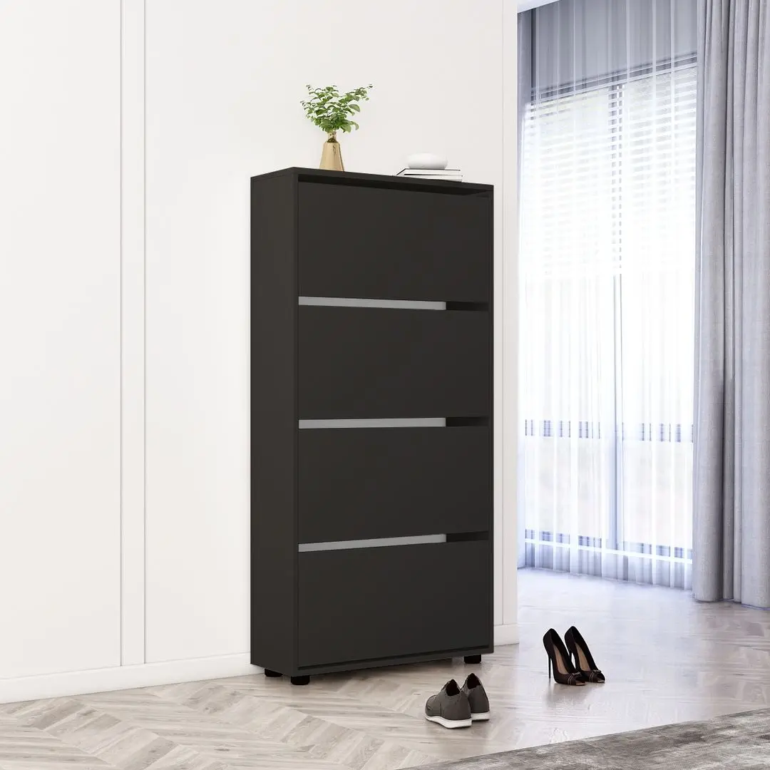 Tumba pentru incaltaminte Mobildor Leo 90x27x164cm (Anthracite)