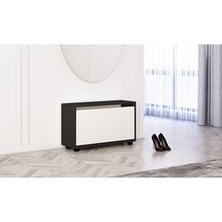 Тумба для обуви Mobildor Leo 90x27x47cm (Anthracite/White)