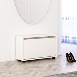 Tumba pentru incaltaminte Mobildor Leo 90x27x47cm (White)