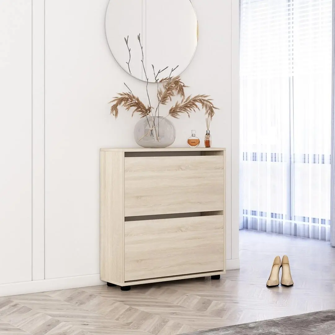 Tumba pentru incaltaminte Mobildor Leo 90x27x86cm (Sonoma)