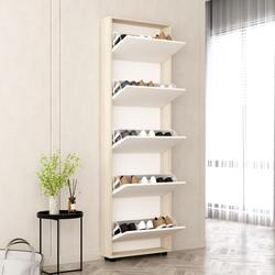 Тумба для обуви Mobildor Leo Slim 50x16x203cm (Sonoma/White) Thumb