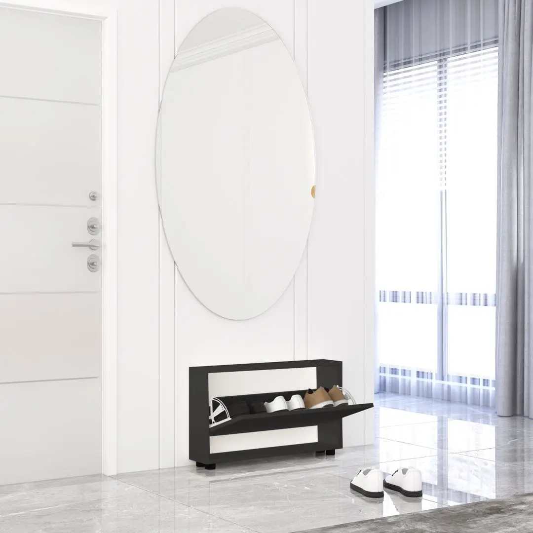 Tumba pentru incaltaminte Mobildor Leo Slim 50x16x47cm (Anthracite)