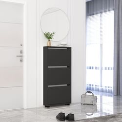Tumba pentru incaltaminte Mobildor Leo Slim 60x16x125cm (Anthracite)