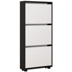 Тумба для обуви Mobildor Leo Slim 60x16x125cm (Anthracite/White) Thumb