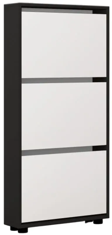 Тумба для обуви Mobildor Leo Slim 60x16x125cm (Anthracite/White)