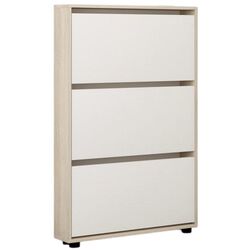 Tumba pentru incaltaminte Mobildor Leo Slim 60x16x125cm (Sonoma/White) Thumb