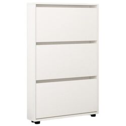 Tumba pentru incaltaminte Mobildor Leo Slim 60x16x125cm (White) Thumb