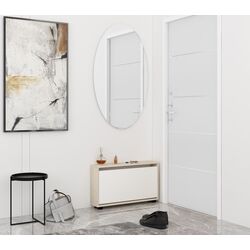 Tumba pentru incaltaminte Mobildor Leo Slim 70x16x47cm (Sonoma/White)