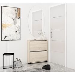 Tumba pentru incaltaminte Mobildor Leo Slim 70x16x86cm (Sonoma)