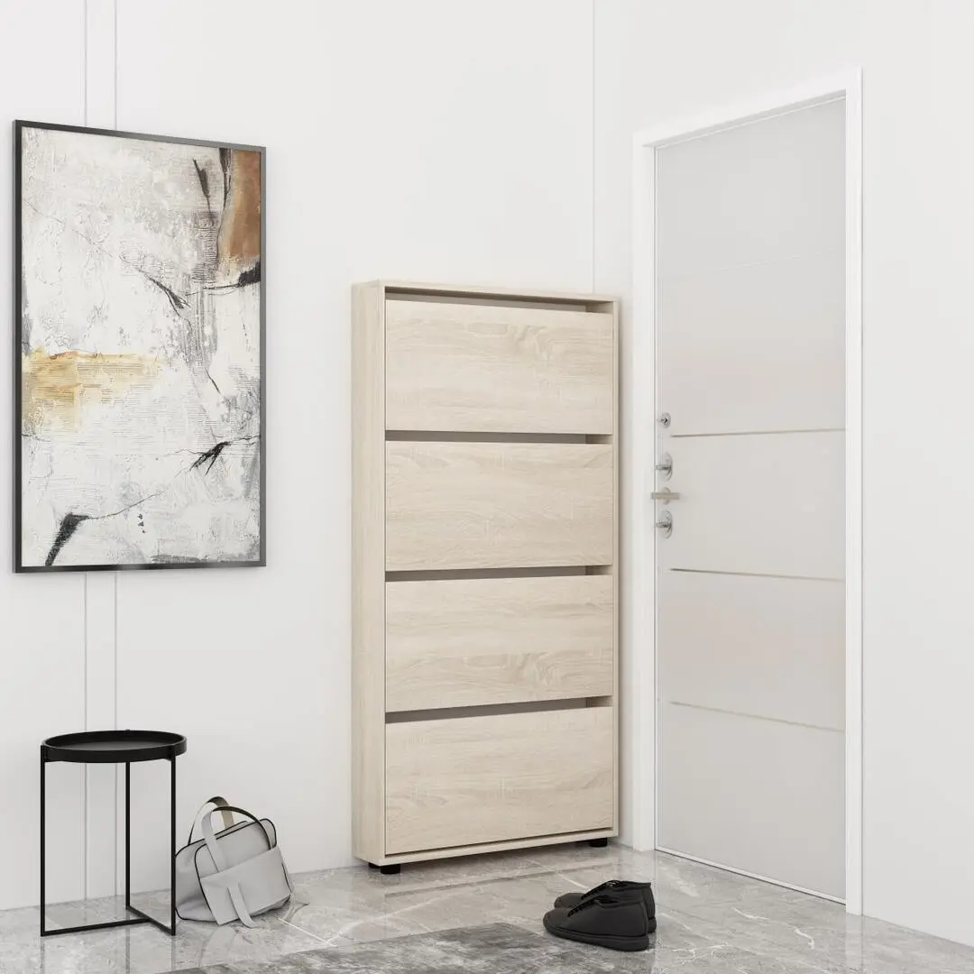 Tumba pentru incaltaminte Mobildor Leo Slim 80x16x164cm (Sonoma)