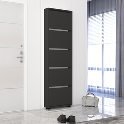 Tumba pentru incaltaminte Mobildor Leo Slim 80x16x203cm (Anthracite)