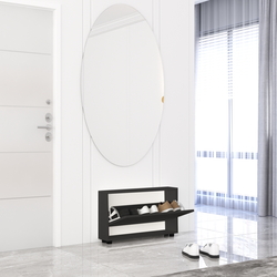 Tumba pentru incaltaminte Mobildor Leo Slim 80x16x47cm (Anthracite) Thumb