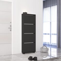 Тумба для обуви Mobildor Leo Slim 90x16x164cm (Anthracite)