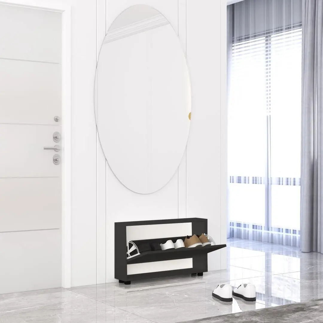 Tumba pentru incaltaminte Mobildor Leo Slim 90x16x47cm (Anthracite)