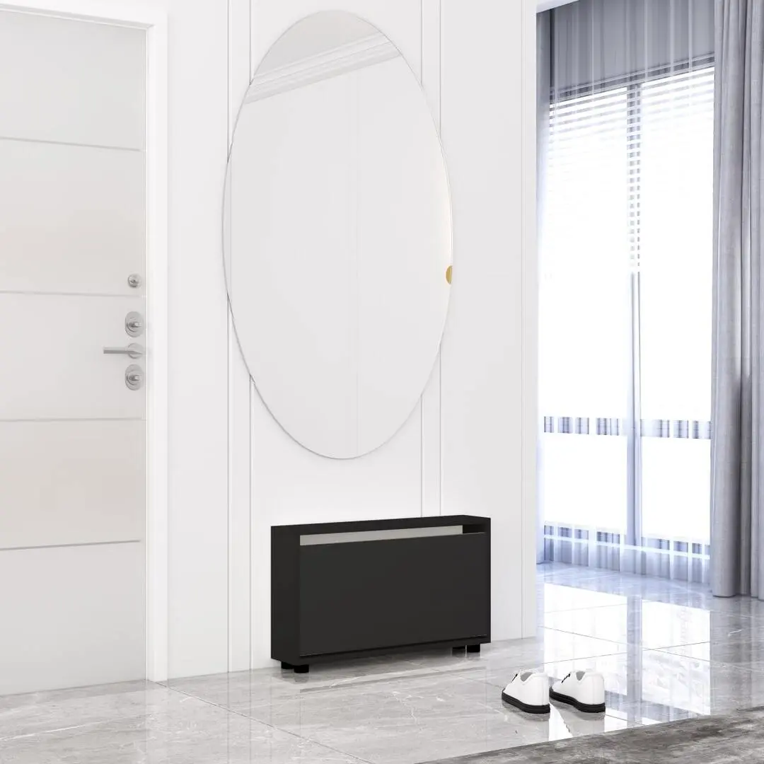 Tumba pentru incaltaminte Mobildor Leo Slim 90x16x47cm (Anthracite)