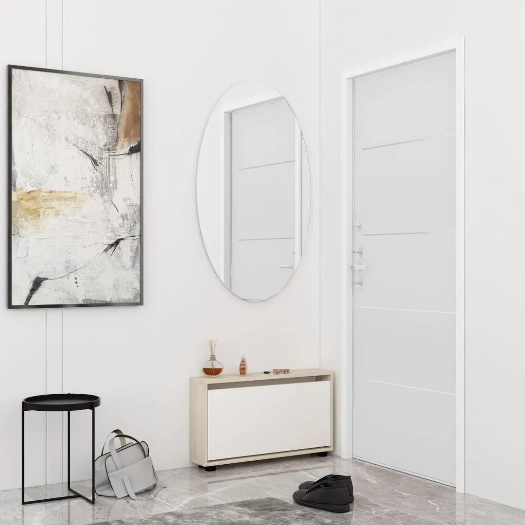 Tumba pentru incaltaminte Mobildor Leo Slim 90x16x47cm (Sonoma/White)