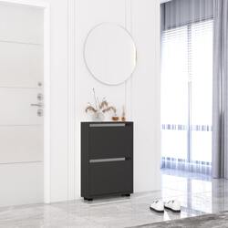 Tumba pentru incaltaminte Mobildor Leo Slim 90x16x86cm (Anthracite)