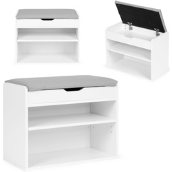 Bancheta-etajera pentru incaltaminte Modern Home CHXG01 (White) Thumb