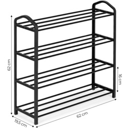 Стеллаж для обуви Modern Home XJ43K (Black) Thumb