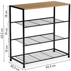 Etajera pentru incaltaminte Modern Home XJ633063A1 (Oak/Black) Thumb