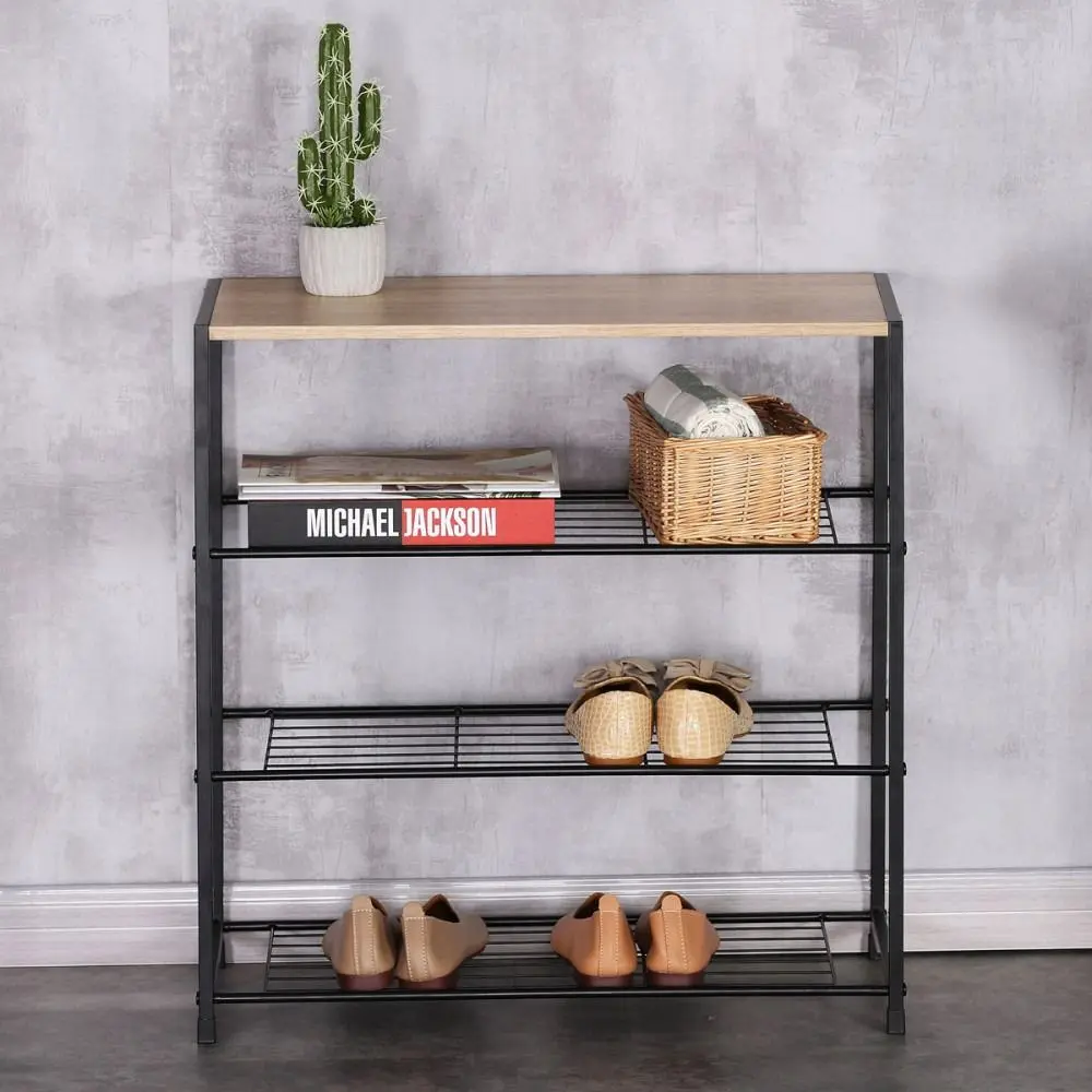 Etajera pentru incaltaminte Modern Home XJ633063A1 (Oak/Black)