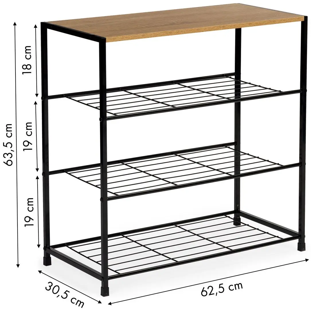 Etajera pentru incaltaminte Modern Home XJ633063A1 (Oak/Black)