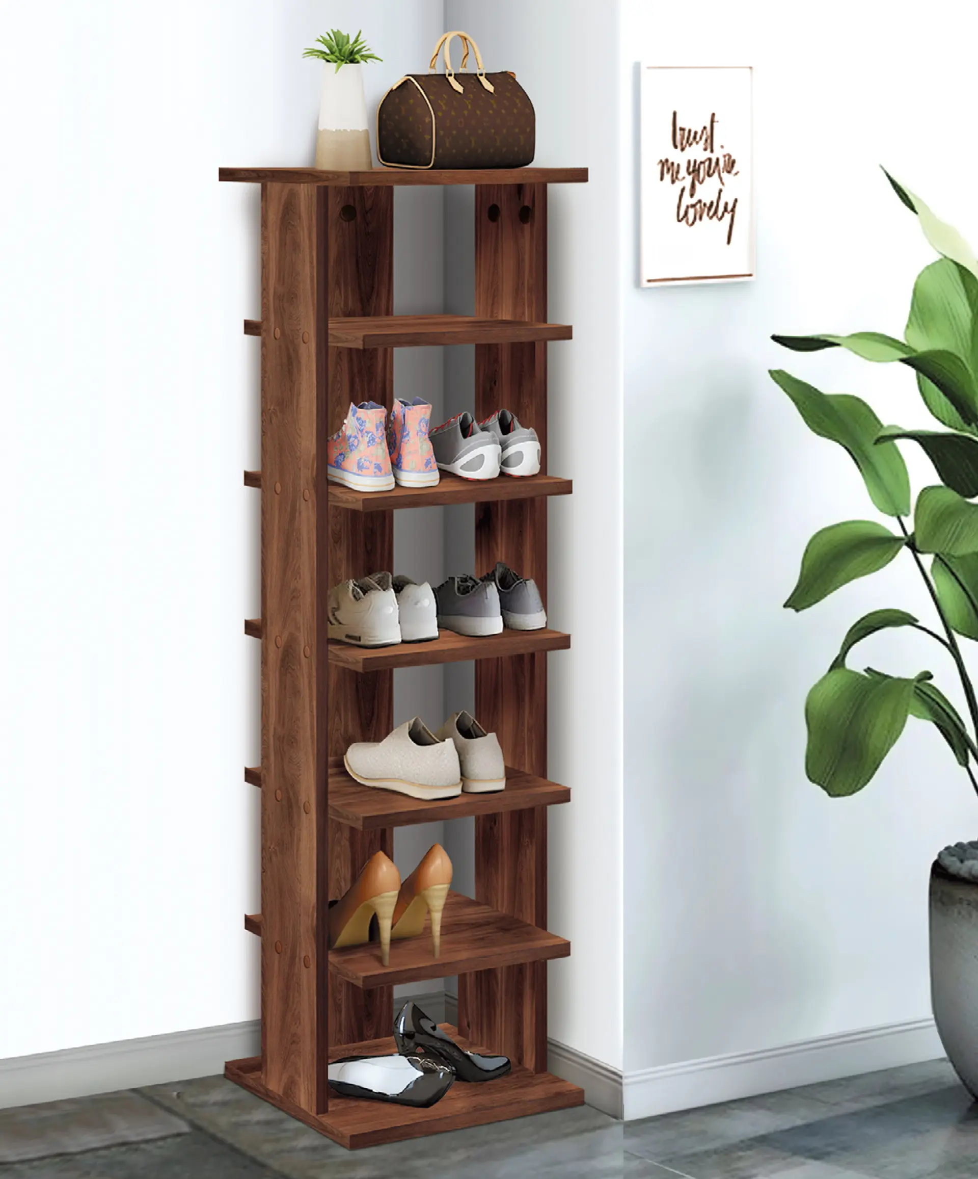 Etajera pentru incaltaminte Modern Komfi 28cm (Brandy Castello Oak)