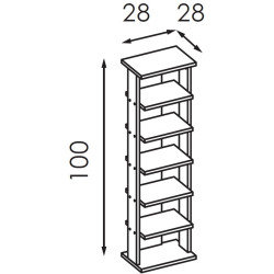 Стеллаж для обуви Modern Komfi 28cm (Craft Oak White) Thumb