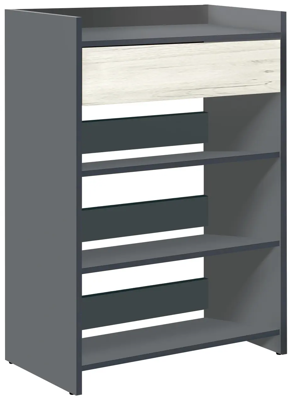 Tumba pentru incaltaminte Modern Komfi 60cm (Slate Gray/Craft Oak White)