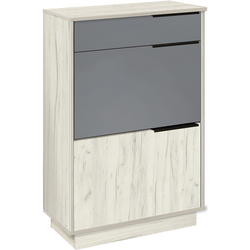 Tumba pentru incaltaminte Modern Visit New 60cm (Craft Oak White/Slate Grey) Thumb