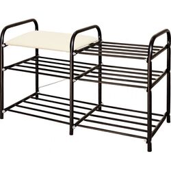 Scaun pentru pantofi Nika Lyuks ЭТЛ3 (Black/Ivory)