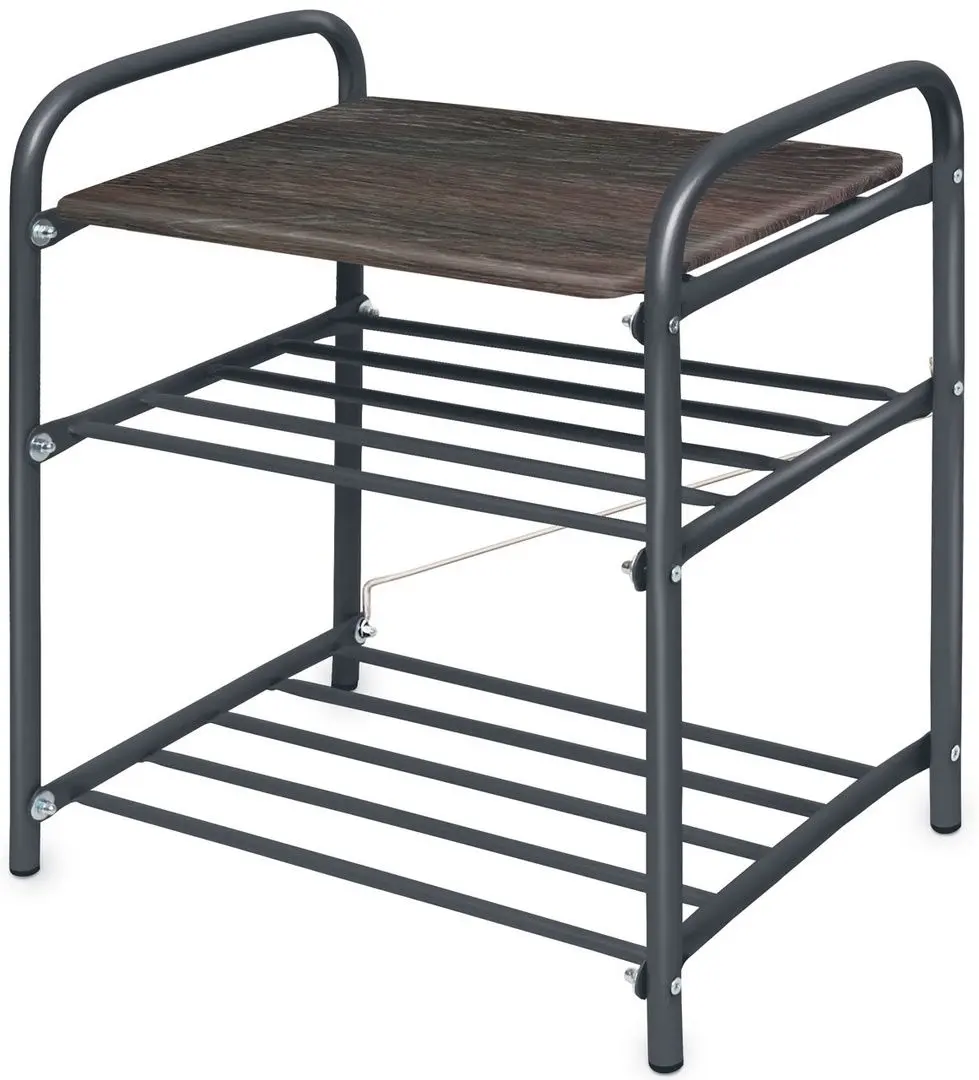 Bancheta-etajera pentru incaltaminte Nika B2 (Dark Chalet Oak)