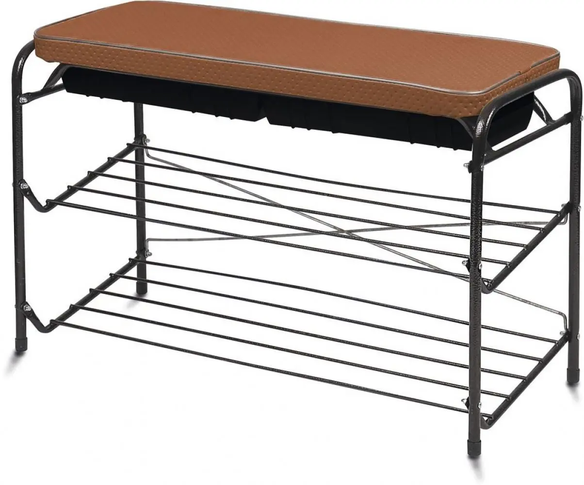 Стеллаж для обуви Nika ЭТП3/А с ящиком (Brown/Copper Antique)