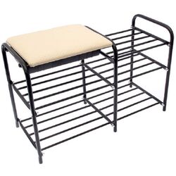 Etajera pentru incaltaminte Nika Lyuks ЭТЛ5 (Black/Ivory)