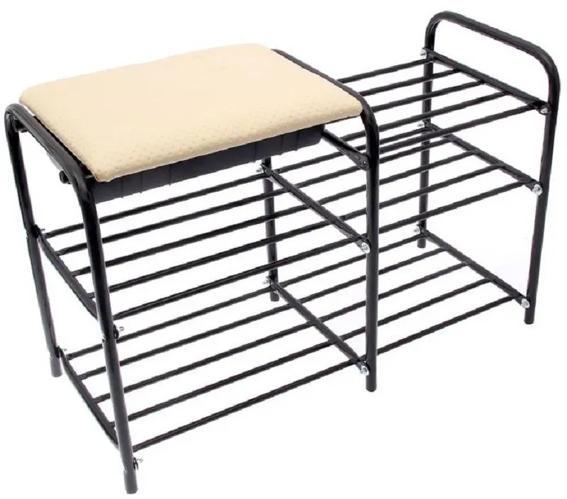 Etajera pentru incaltaminte Nika Lyuks ЭТЛ5 (Black/Ivory)