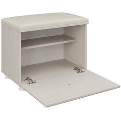 Тумба для обуви Олмеко Каролина (Вудлайн Кремовый/Сандал Белый) Thumb