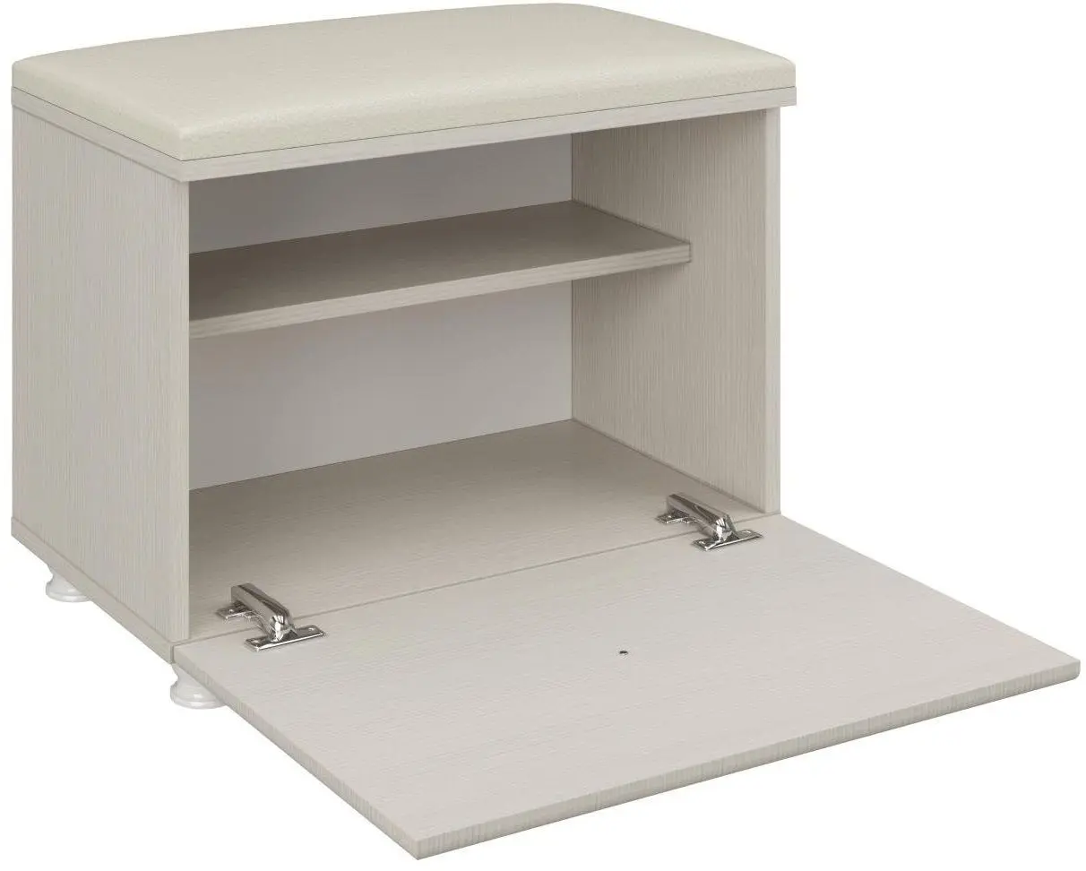 Тумба для обуви Олмеко Каролина (Вудлайн Кремовый/Сандал Белый) - 4