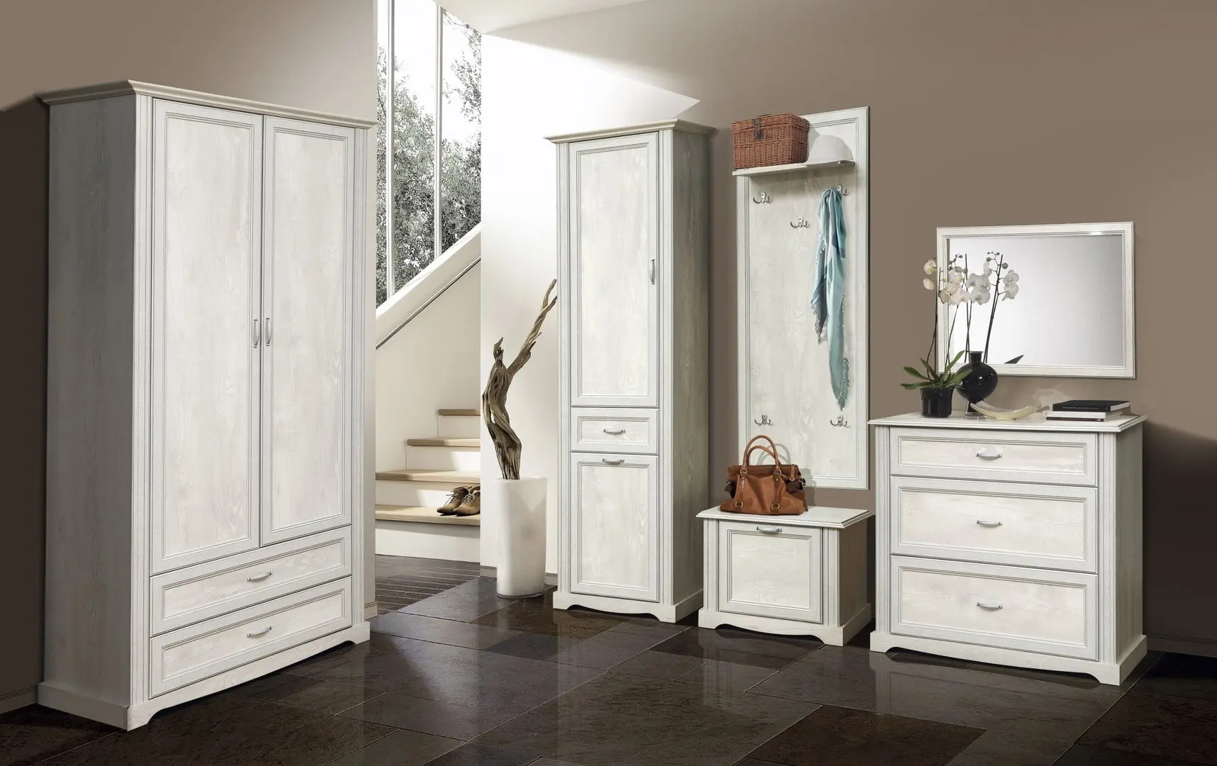 Tumba pentru incaltaminte Олмеко Soho 32.27 (Pine Concrete White/Pine Concrete Patina) - 3