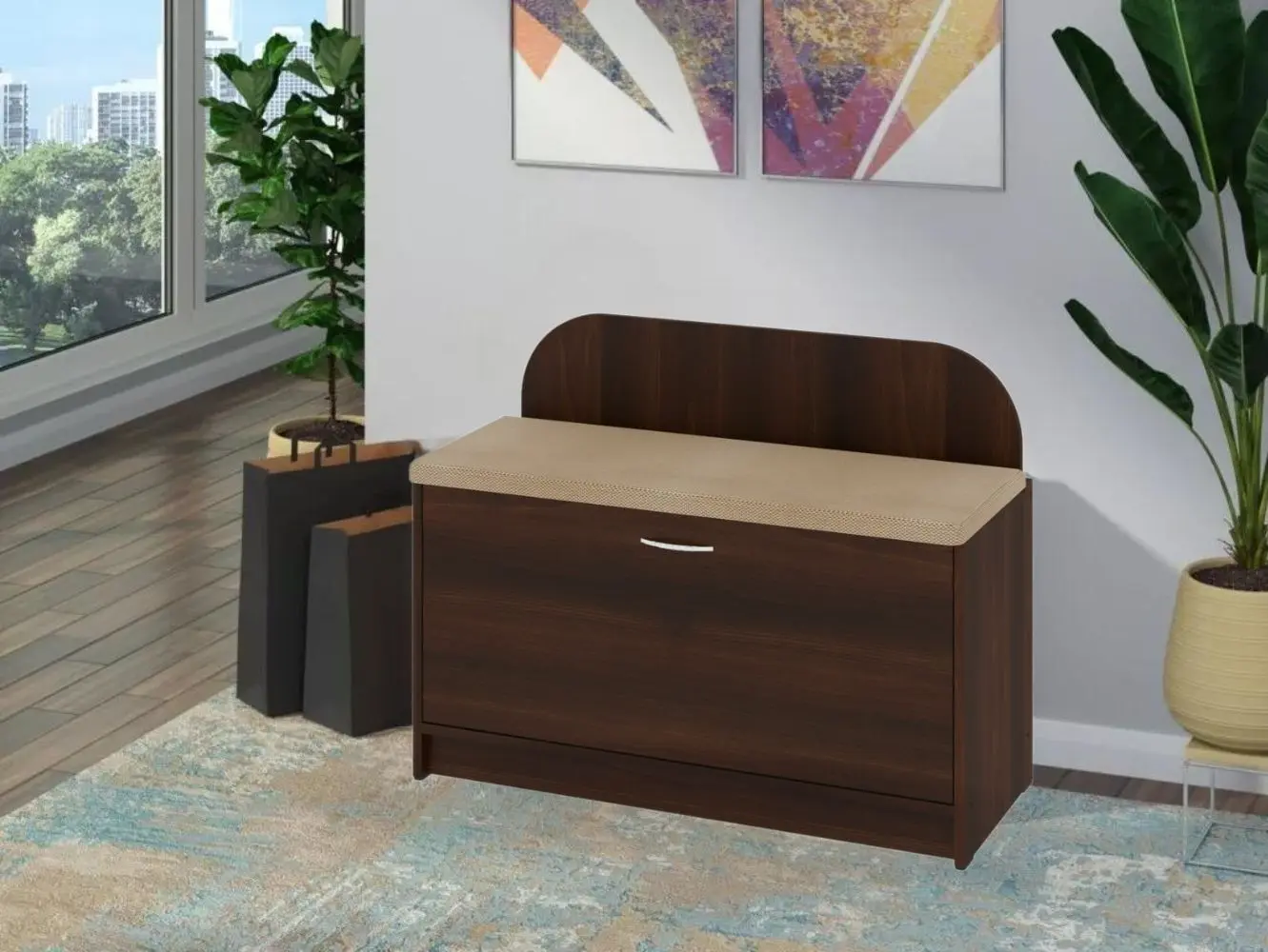 Tumba pentru incaltaminte Пехотин B-1 (Wallnut/Light Brown)