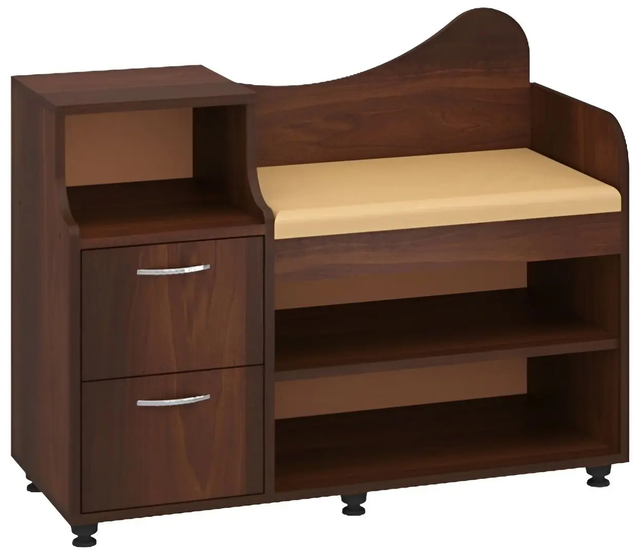 Tumba pentru incaltaminte Пехотин B-2 (Wallnut/Coffee)