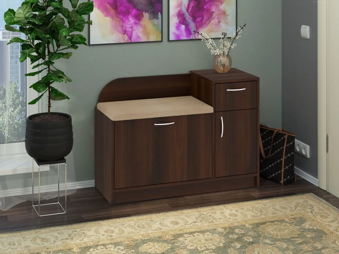 Tumba pentru incaltaminte Пехотин B-3 Toronto (Nut/Brown Light)