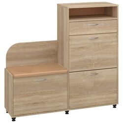 Tumba pentru incaltaminte Пехотин Б-5 (Sonoma Oak/Coffee)