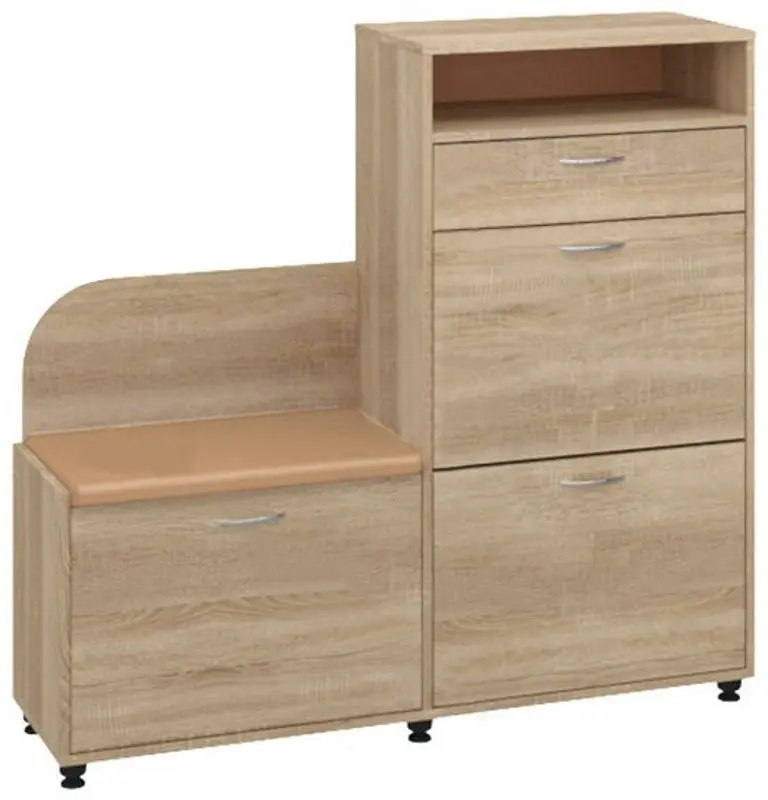 Tumba pentru incaltaminte Пехотин Б-5 (Sonoma Oak/Coffee)