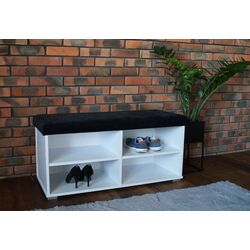 Tumba pentru incaltaminte Prime Furniture Megi 100 (White/Black)