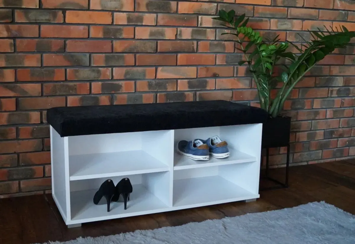 Тумба для обуви Prime Furniture Megi 100 (White/Black)