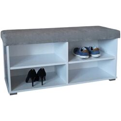 Tumba pentru incaltaminte Prime Furniture Megi 100 (White/Gray) Thumb